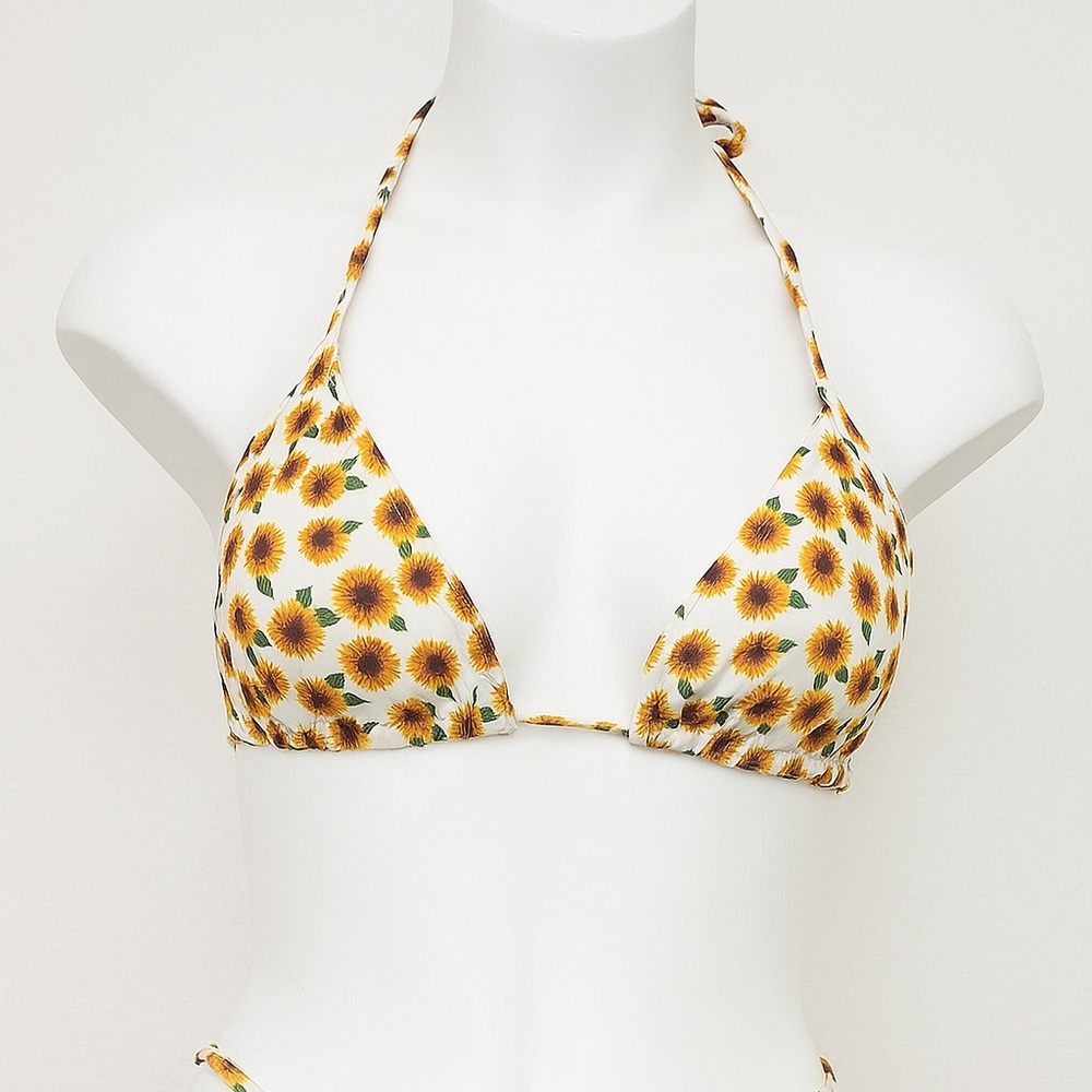 Hollister Sunflower Print Bikini Top - Small